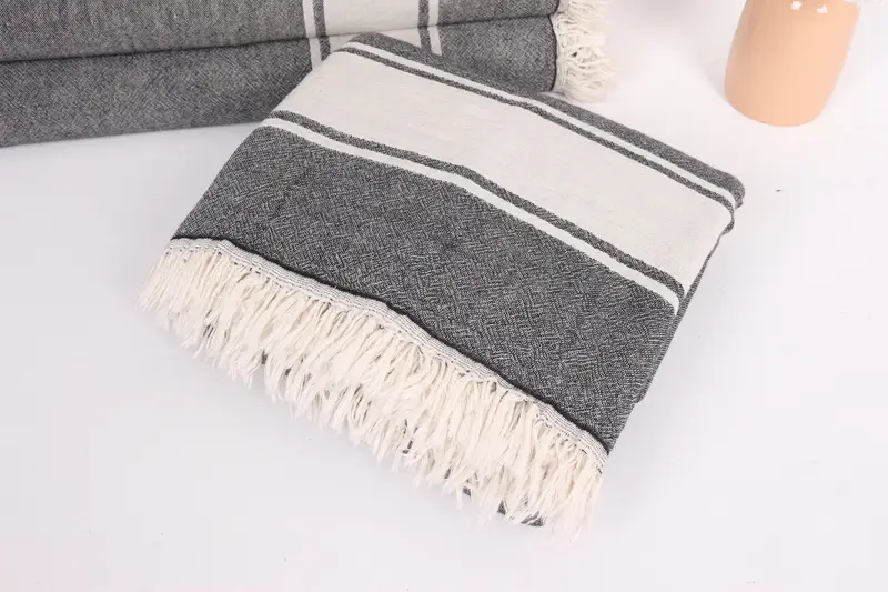 Valentine Day Gift For Her, Couch Blanket, Housewarming Gift, Throw Blanket, 70x60 Cotton Striped Towel, Throw Blanket Couch, Girl Trip Party Favor - 5