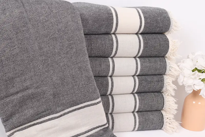 Valentine Day Gift For Her, Couch Blanket, Housewarming Gift, Throw Blanket, 70x60 Cotton Striped Towel, Throw Blanket Couch, Girl Trip Party Favor - 1