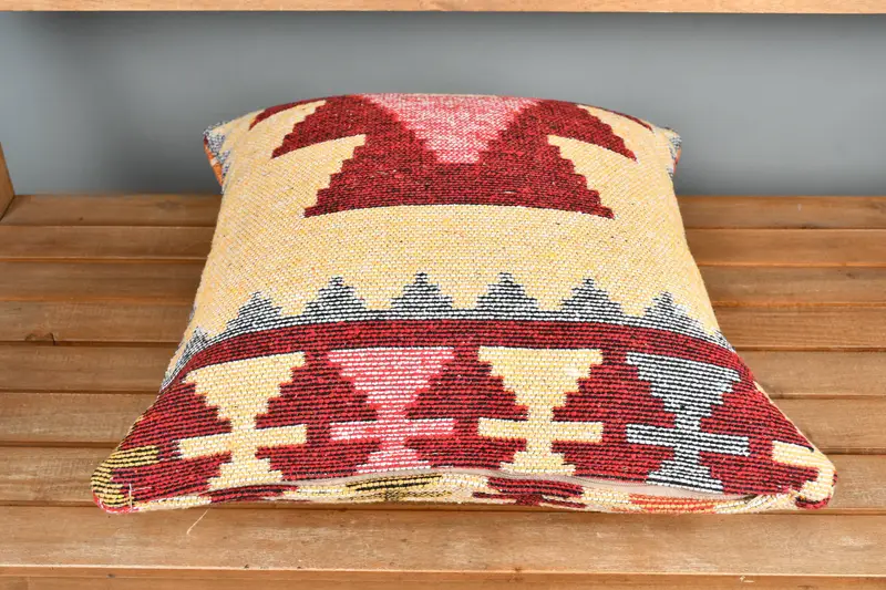 20x20 Red Pillow Case, Pillow for Couch, Outdoor Bolster Pillow, Cushion Cover, Boho Pillow, Boho Pillow Sham Cover, Yoga Pillow Sham - 5