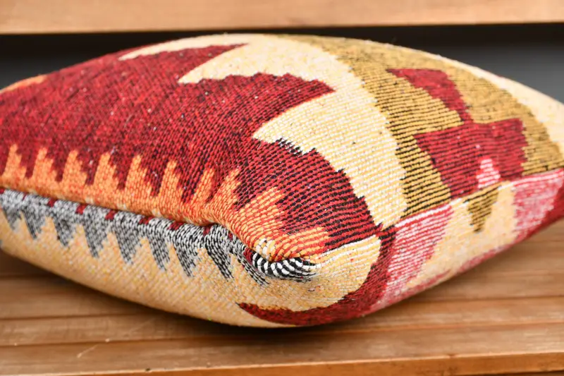20x20 Red Pillow Case, Pillow for Couch, Outdoor Bolster Pillow, Cushion Cover, Boho Pillow, Boho Pillow Sham Cover, Yoga Pillow Sham - 3