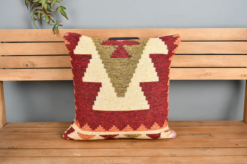 20x20 Red Pillow Case, Pillow for Couch, Outdoor Bolster Pillow, Cushion Cover, Boho Pillow, Boho Pillow Sham Cover, Yoga Pillow Sham - 6