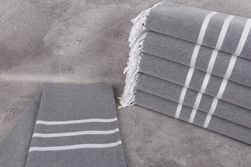 House Warming Gift, Quick-Dry Beach Towel, Wedding Gifts Towel, 70x40 Cotton Striped Towel, Fringed Turkish peshtemal beach towel USA, Cotton towel - 2
