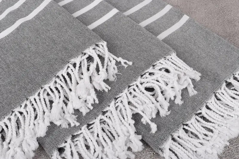 House Warming Gift, Quick-Dry Beach Towel, Wedding Gifts Towel, 70x40 Cotton Striped Towel, Fringed Turkish peshtemal beach towel USA, Cotton towel - 5