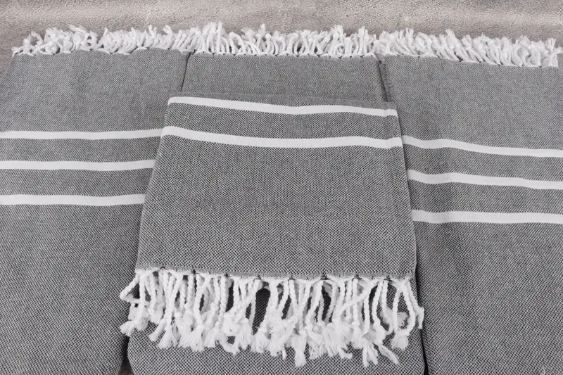 House Warming Gift, Quick-Dry Beach Towel, Wedding Gifts Towel, 70x40 Cotton Striped Towel, Fringed Turkish peshtemal beach towel USA, Cotton towel - 4