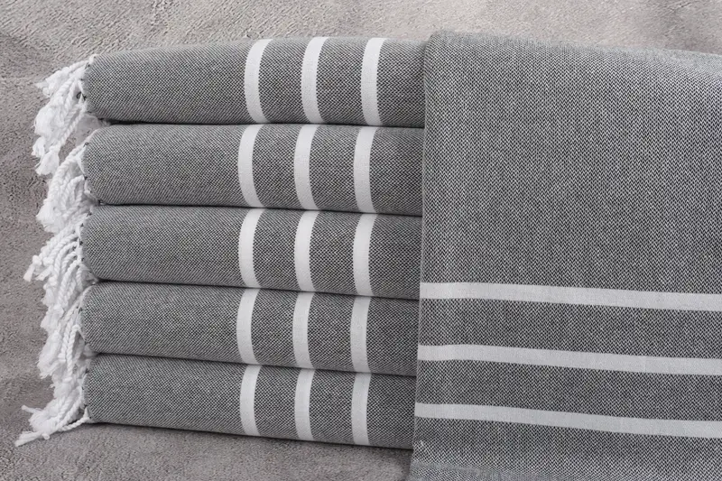 House Warming Gift, Quick-Dry Beach Towel, Wedding Gifts Towel, 70x40 Cotton Striped Towel, Fringed Turkish peshtemal beach towel USA, Cotton towel - 1