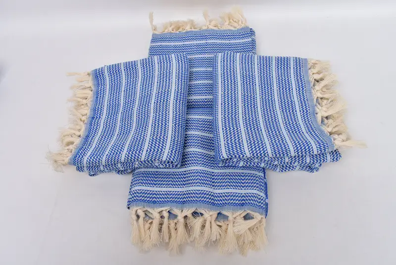 Organic towel, Handmade Gift, Travel Towel, Beach Wedding Favor, 70x40 Cotton Striped Towel, Bachelorette Party Gift, Personalized Gift For Her - 6