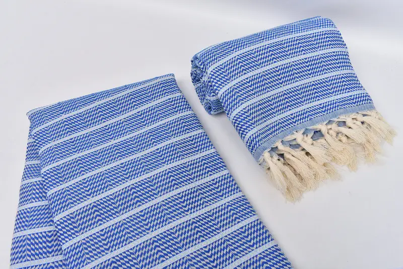 Organic towel, Handmade Gift, Travel Towel, Beach Wedding Favor, 70x40 Cotton Striped Towel, Bachelorette Party Gift, Personalized Gift For Her - 7