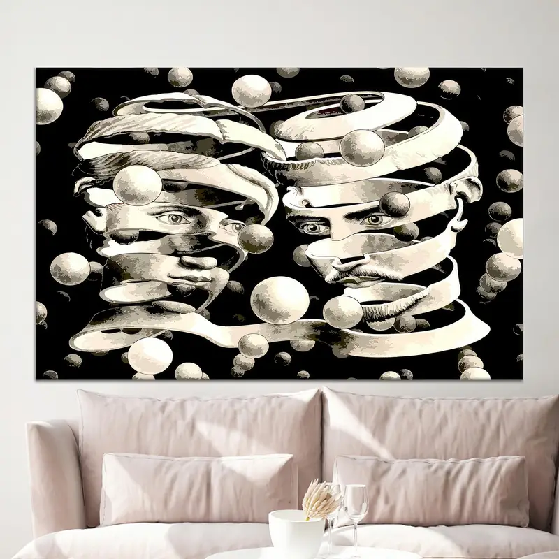 Escher-Inspired Surreal Abstract Canvas Print - Elevate Your Space