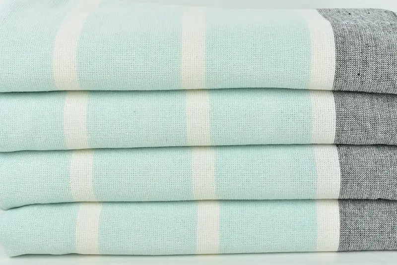 64x40 Cotton Striped Towel, Bridal Shower Gifts, Best Friend Gift, Beach Wedding Favor, Monogrammed Beach Towel, Hammam Towel USA, Turkish towel - 2