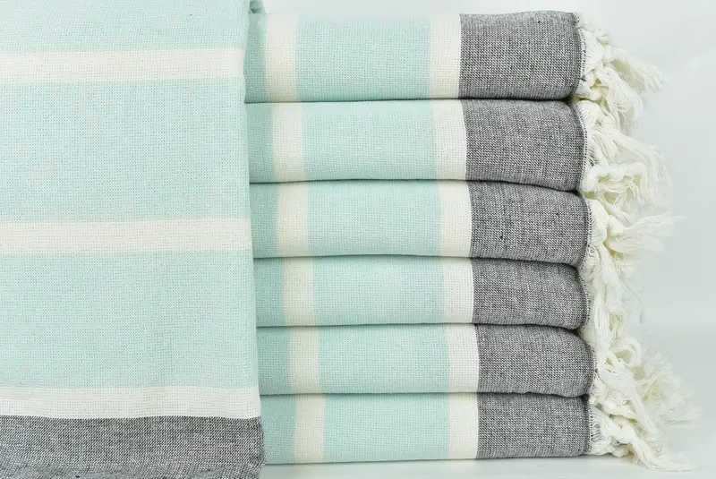 64x40 Cotton Striped Towel, Bridal Shower Gifts, Best Friend Gift, Beach Wedding Favor, Monogrammed Beach Towel, Hammam Towel USA, Turkish towel - 1