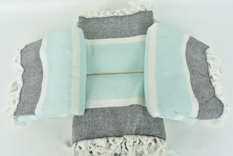64x40 Cotton Striped Towel, Bridal Shower Gifts, Best Friend Gift, Beach Wedding Favor, Monogrammed Beach Towel, Hammam Towel USA, Turkish towel - 6