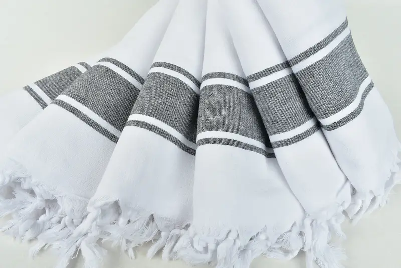 Merry Christmas Gifts, Personalized Towel, Bachelor Gifts, Monogram Towels, Housewarming Gift, 64x36 Cotton Striped Terry Towel, Sand-free towel - 4