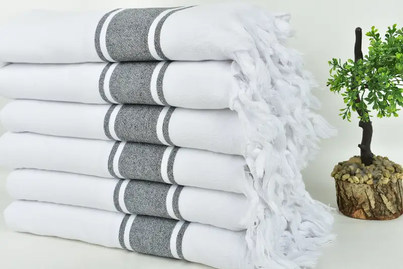 Merry Christmas Gifts, Personalized Towel, Bachelor Gifts, Monogram Towels, Housewarming Gift, 64x36 Cotton Striped Terry Towel, Sand-free towel - 3