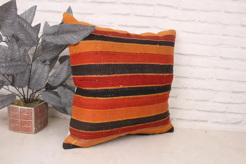 Home Decor Pillow, Customized Cushion, 20x20 Red Cushion Cover, Kilim Pillow, Cushion Case, Turkish Bench Pillow, Handmade Pillow, Gift Pillow - 3