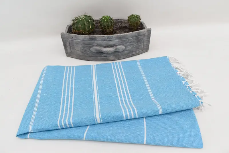 70x40 Cotton Striped Towel, Bachelorette Party Gifts For Bride, Fouta towel, Embroidered Towel, Baby Boy Gift, Sand-resistant towel - 5