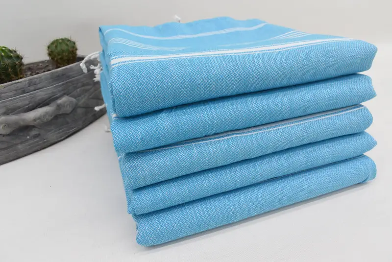 70x40 Cotton Striped Towel, Bachelorette Party Gifts For Bride, Fouta towel, Embroidered Towel, Baby Boy Gift, Sand-resistant towel - 4