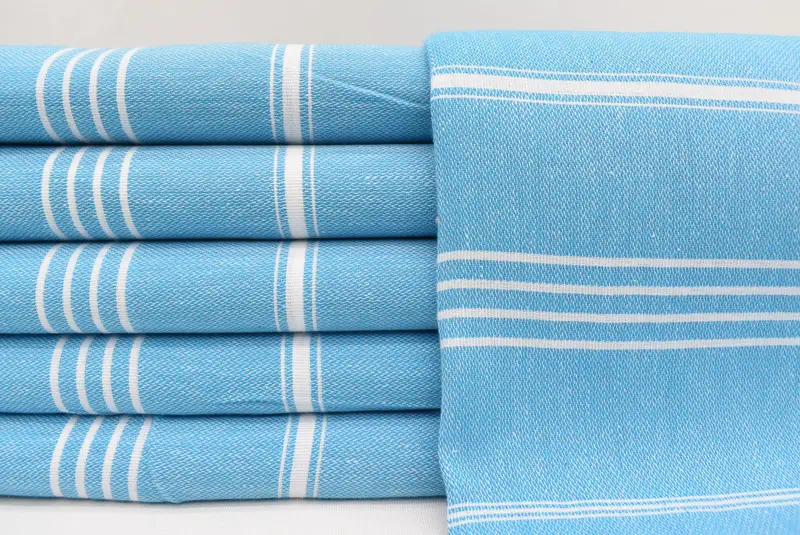 70x40 Cotton Striped Towel, Bachelorette Party Gifts For Bride, Fouta towel, Embroidered Towel, Baby Boy Gift, Sand-resistant towel - 1