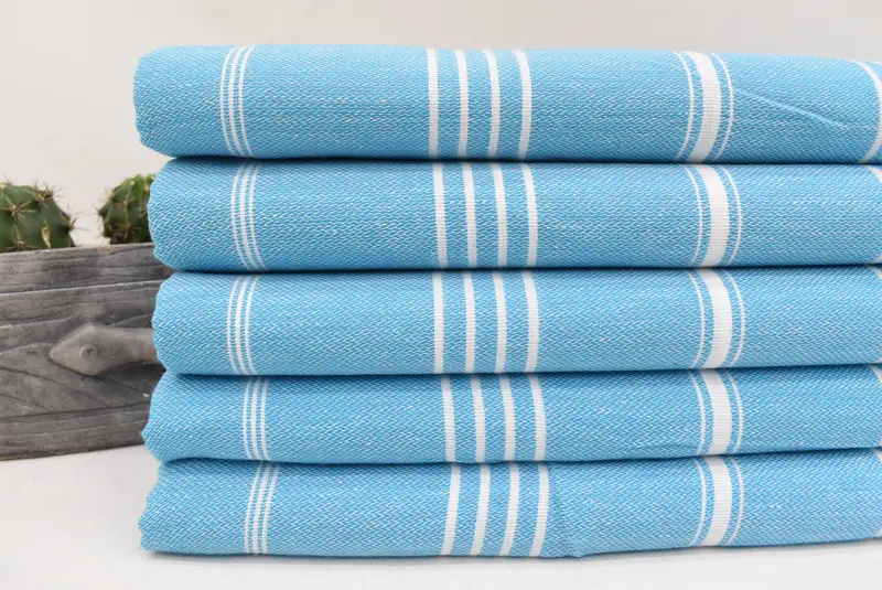 70x40 Cotton Striped Towel, Bachelorette Party Gifts For Bride, Fouta towel, Embroidered Towel, Baby Boy Gift, Sand-resistant towel - 2