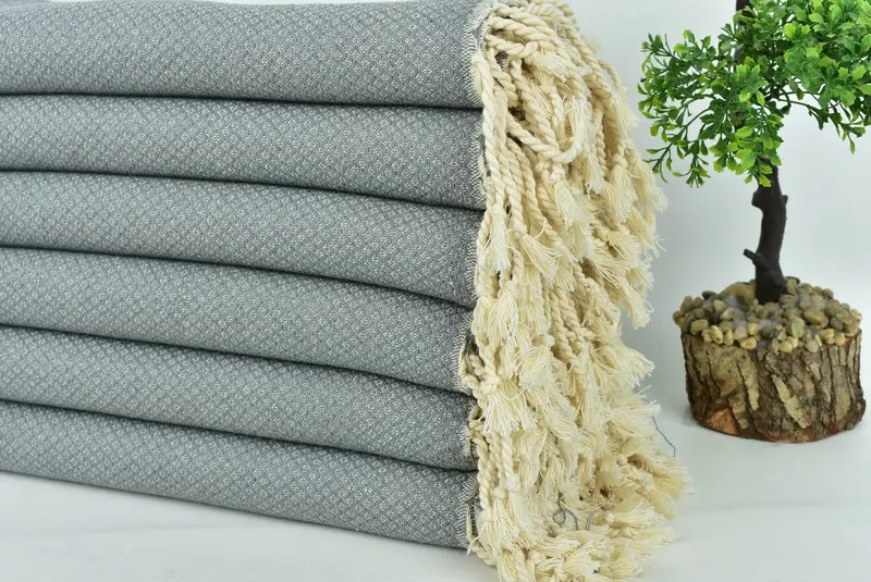 Personalize Gift, Organic Turkish towel, Handmade Gift, Beach Towel Monogram, Bridesmaid Gifts, 64x38 Cotton Geometric Towel, Handmade Turkish Towel - 3