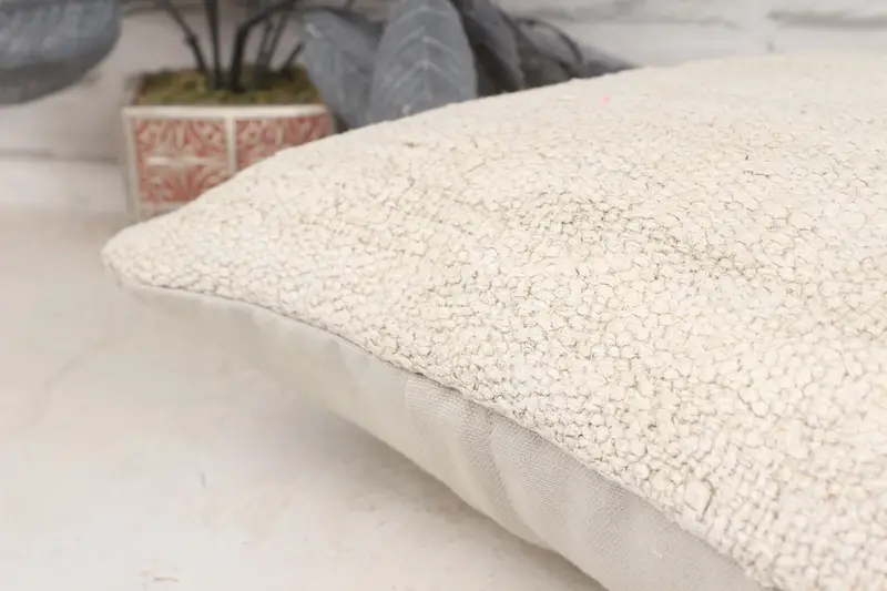 Pillow for Couch, Designer Throw Pillow Cover, Vintage Pillow, 16x16 Beige Pillow Case, Kilim Pillow, Kilim Rug Pillow Case, Pillow Cover - 7