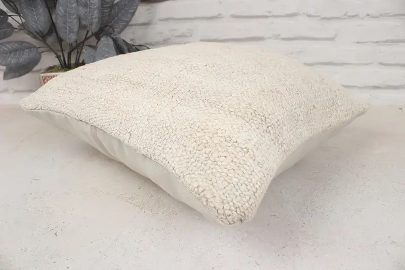 Pillow for Couch, Designer Throw Pillow Cover, Vintage Pillow, 16x16 Beige Pillow Case, Kilim Pillow, Kilim Rug Pillow Case, Pillow Cover - 6