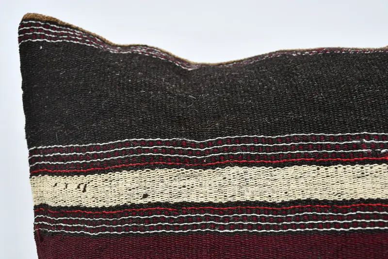 Cushion Cover, Handmade Pillow Sham, 20x20 Brown Pillow Sham, Handmade Kilim Cushion, Ethnical Kilim Rug Pillow, Pillow for Couch - 2