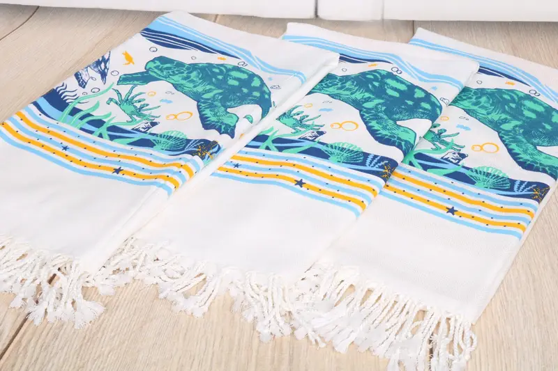 Bachelorette Beach Towel, Personalized Gift For Him, Fouta towel, Bridal Shower Gift, 70x40 Cotton Summer Patterned Towel, Best Beach Towel - 7