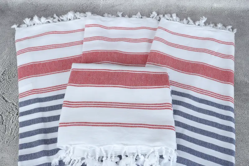 Personalized Gift For Her, First Wedding Anniversary Gift, 70x40 Cotton Striped Towel, Personalized Gift, Organic towel, Bachelorette Gifts - 4