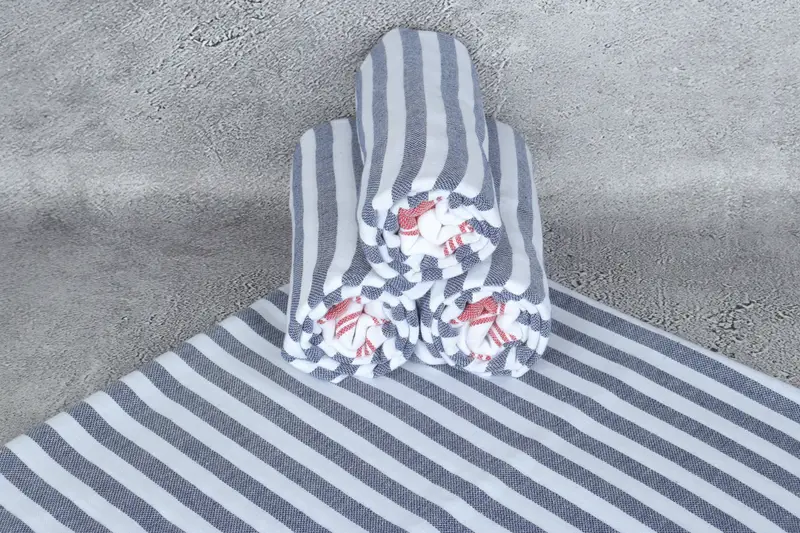 Personalized Gift For Her, First Wedding Anniversary Gift, 70x40 Cotton Striped Towel, Personalized Gift, Organic towel, Bachelorette Gifts - 7