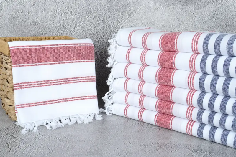 Personalized Gift For Her, First Wedding Anniversary Gift, 70x40 Cotton Striped Towel, Personalized Gift, Organic towel, Bachelorette Gifts - 3