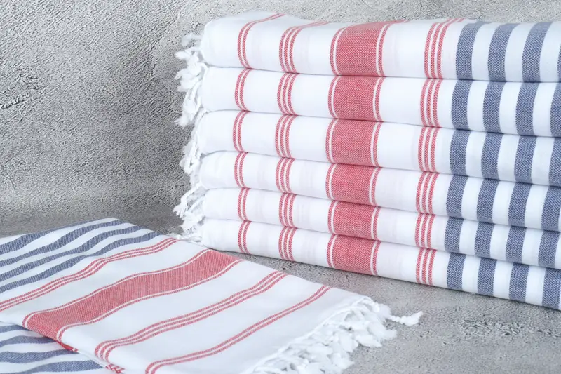 Personalized Gift For Her, First Wedding Anniversary Gift, 70x40 Cotton Striped Towel, Personalized Gift, Organic towel, Bachelorette Gifts - 2
