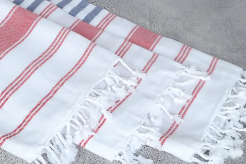 Personalized Gift For Her, First Wedding Anniversary Gift, 70x40 Cotton Striped Towel, Personalized Gift, Organic towel, Bachelorette Gifts - 5