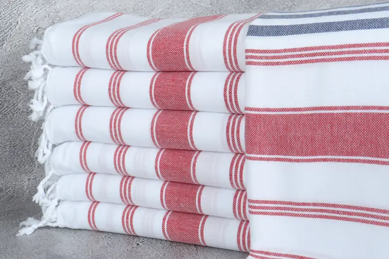 Personalized Gift For Her, First Wedding Anniversary Gift, 70x40 Cotton Striped Towel, Personalized Gift, Organic towel, Bachelorette Gifts - 1