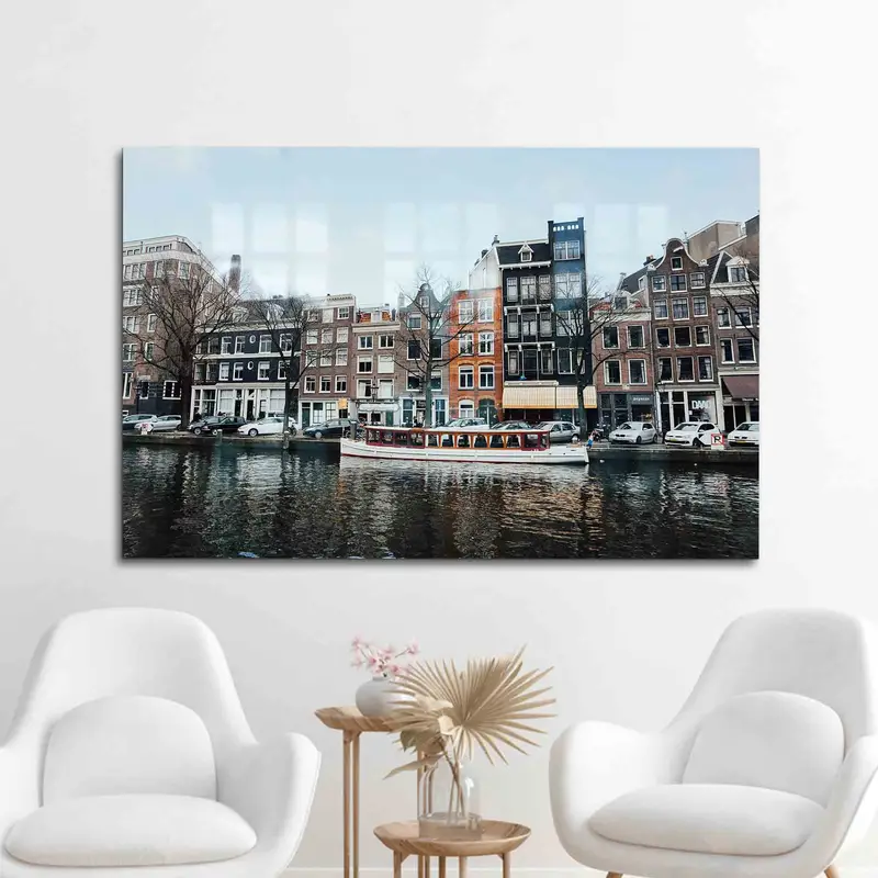 プリントガラス：エレガントな都市生活のためのモダンな都市景観デザイン