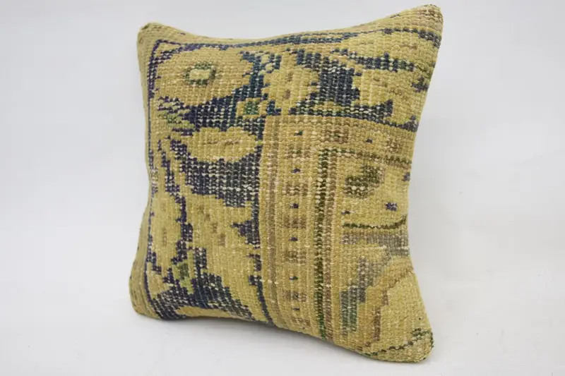 Pillow Cover, Natural Cushion Cover, 12x12 Beige Pillow Cover, Interior Designer Pillow, Vintage Pillow, Turkish Pillow, Bolster Pillow Sham - 3