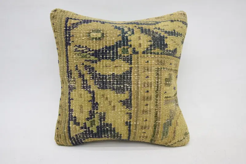 Pillow Cover, Natural Cushion Cover, 12x12 Beige Pillow Cover, Interior Designer Pillow, Vintage Pillow, Turkish Pillow, Bolster Pillow Sham - 4