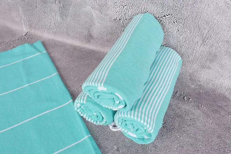 Bridesmaid Gift Towel, Holiday Towel, 70x40 Cotton Striped Towel, Bachelorette Party Favors, Valentines Day Gift Idea, Sand-resistant towel - 8