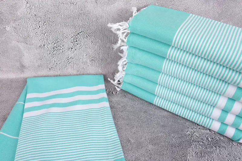 Bridesmaid Gift Towel, Holiday Towel, 70x40 Cotton Striped Towel, Bachelorette Party Favors, Valentines Day Gift Idea, Sand-resistant towel - 2