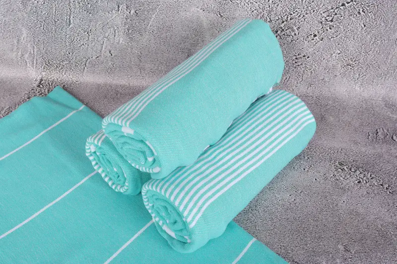 Bridesmaid Gift Towel, Holiday Towel, 70x40 Cotton Striped Towel, Bachelorette Party Favors, Valentines Day Gift Idea, Sand-resistant towel - 7