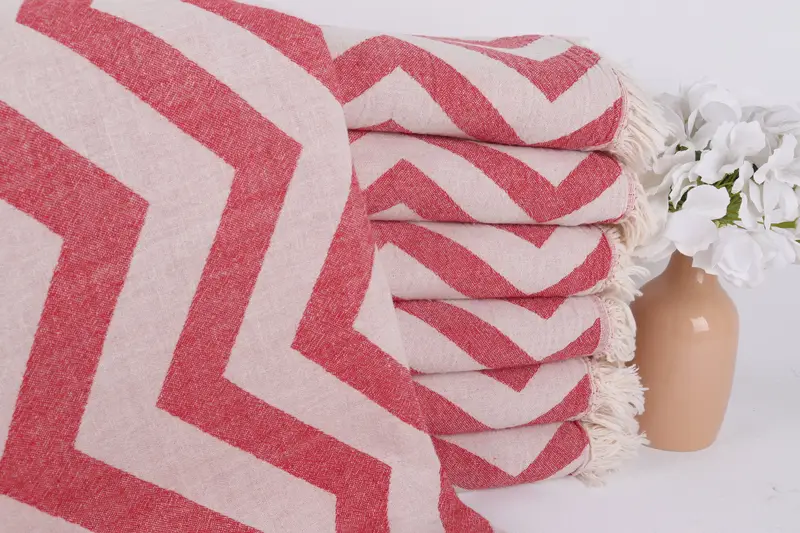 Gift For Wedding Day, Quick-dry peshtemal, 70x40 Cotton Zigzag Design Towel, Bachelor Towel, Xmas Gifts, Monogram Turkish Towel, Wedding Favors - 2