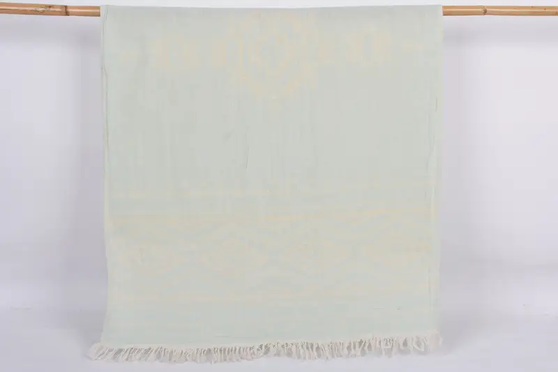 Guest Towel Monogram Kitchen Towel Red & White Organic Cotton 40x24 Inches