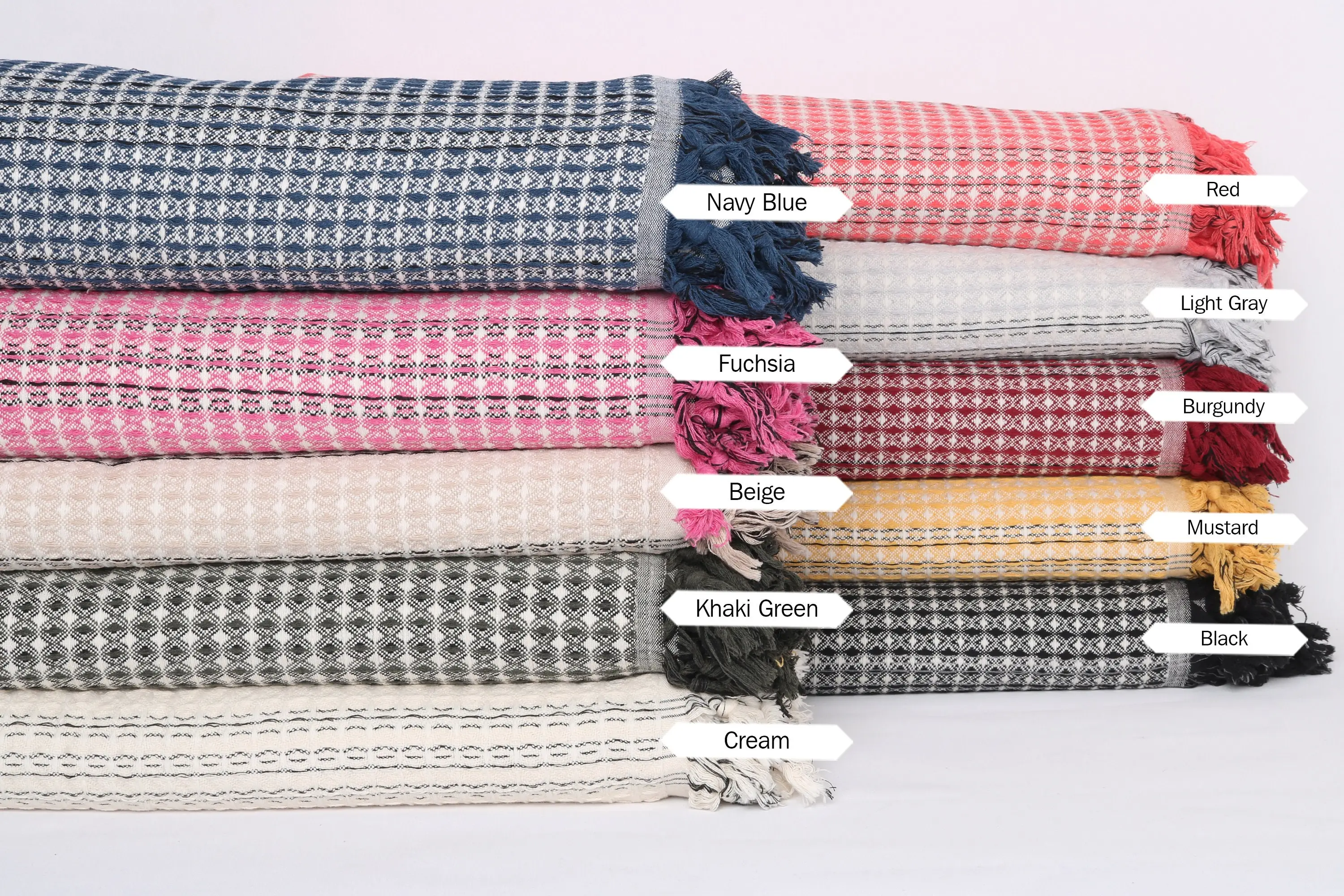 Turkish Cotton Blanket, 95x71 inch, Personalized, Beach, Wedding Gift - 1