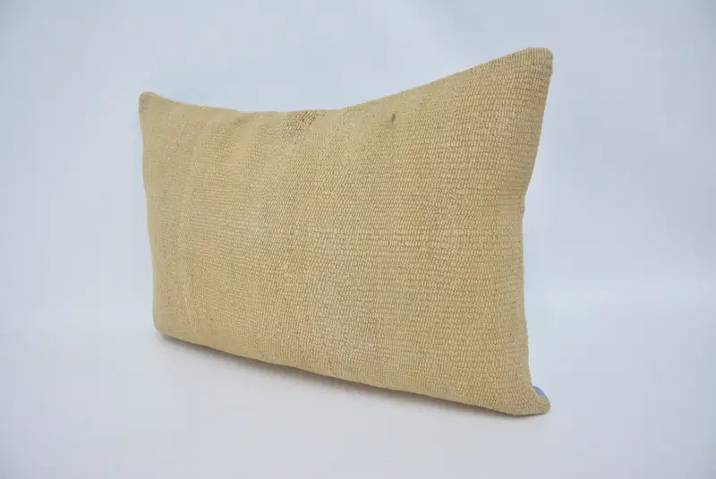 Comfy Throw Cushion Cover, Pillow for Sofa, Pillow, Kilim Pillow, Kilim Cushion Sham, Pet Pillow, Garden Cushion Case, 16x24 Beige Cushion - 4