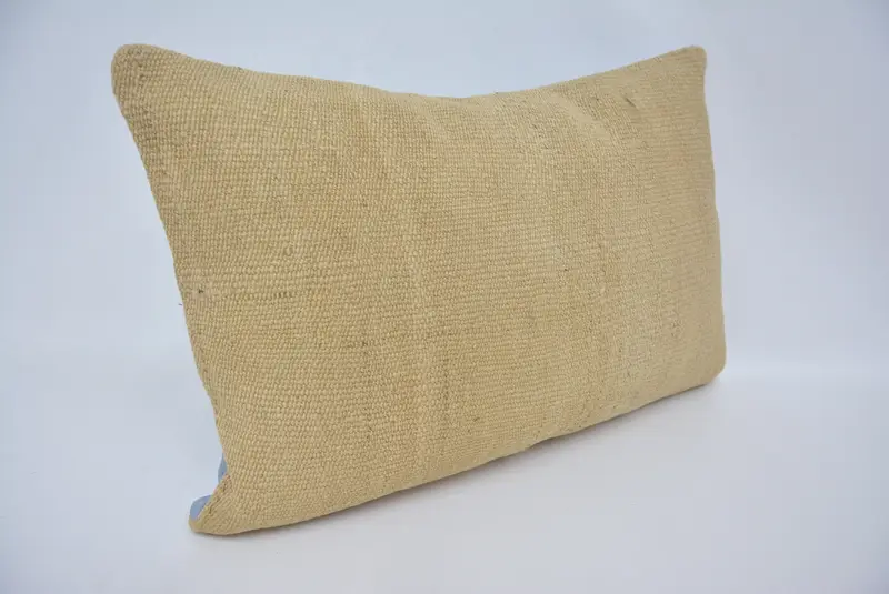 Comfy Throw Cushion Cover, Pillow for Sofa, Pillow, Kilim Pillow, Kilim Cushion Sham, Pet Pillow, Garden Cushion Case, 16x24 Beige Cushion - 3