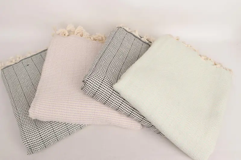 92x76 Cotton Geometric Towel, Housewarming Gift, Gift For Him, Wedding Favors, Wedding Anniversary Gift, Turkish Beach Blanket, Turkish Blanket - 3