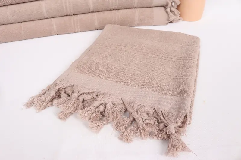 Turkish Towel Hand Towel, Turkish Tea Towel, 40x18 Cotton Striped Terry Towel, Monogram Kitchen Towel, Xmas Gifts, Handmade Gift, Bachelorette Towel - 5