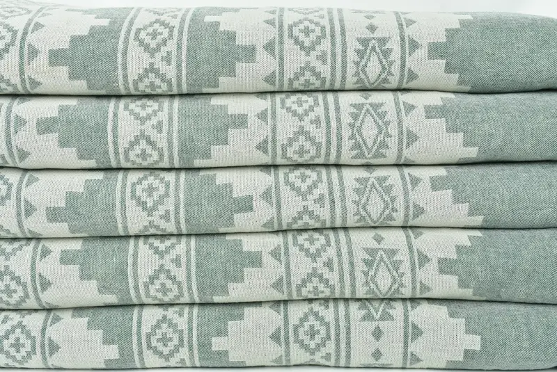 92x80 Cotton Kilim Towel, Boho Throw Blankets, Monogram Blanket, Bachelorette Favor, Bachelorette Gifts, Best Friend Wedding Gift, Turkish Bedcover - 3