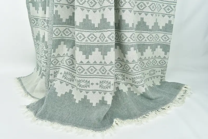 92x80 Cotton Kilim Towel, Boho Throw Blankets, Monogram Blanket, Bachelorette Favor, Bachelorette Gifts, Best Friend Wedding Gift, Turkish Bedcover - 8