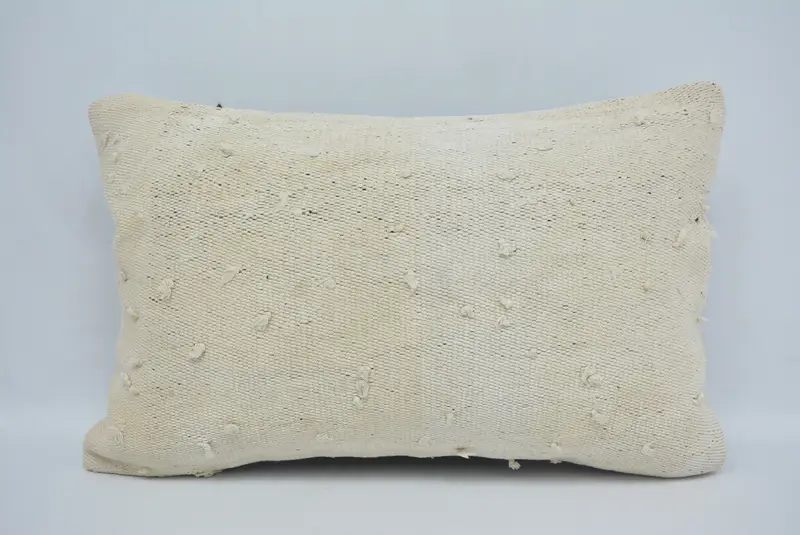 Interior Designer Pillow, Home Decor Pillow, Kilim Pillow Cover, 16x24 White Cushion, Pillow Cover, Neutral Throw Cushion - 1
