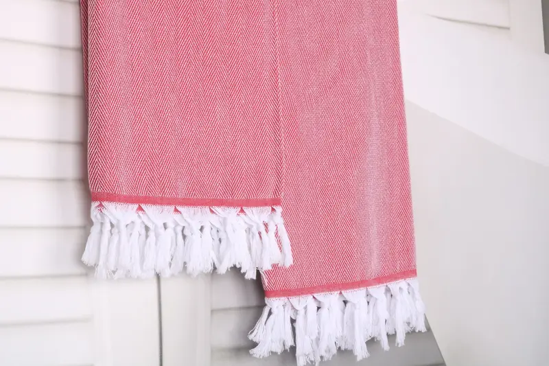 68x36 Cotton Herringbone Towel, Gift For Her, House Warming Gift, Travel Towel, Sand-resistant towel, Bachelorette Party Favors, Custom Name Towel - 8